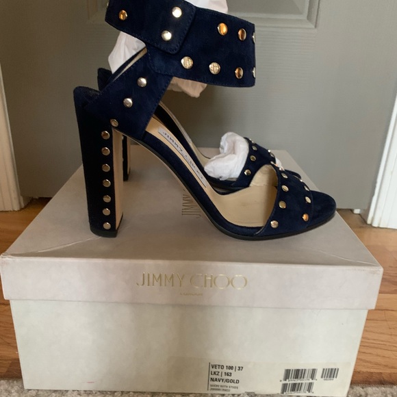 Jimmy Choo Veto Navy sandal - Picture 1 of 4
